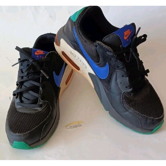 Nike Air Max Excee Running Shoes Men's 8.5 Black Blue Sneakers (CD4165-002) - Picture 1 of 12